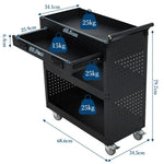 Mobile Steel Tool Cabinet – 4-Tier Storage Wagon