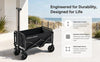 Collapsible 220 lbs Capacity Wagon with Wheels